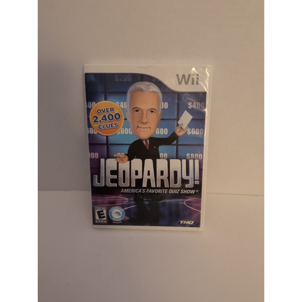 Jeopardy! Nintendo Wii Game THQ 2010 Complete CIB Trivia Quiz Show RVL-SJPE-USA